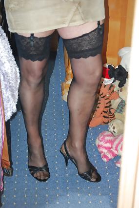 24P Miniskirt, stockings and heels xx