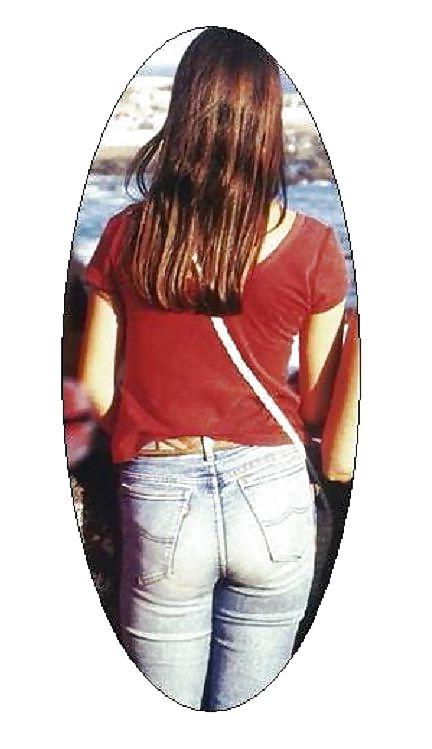 25P Asses in jeans