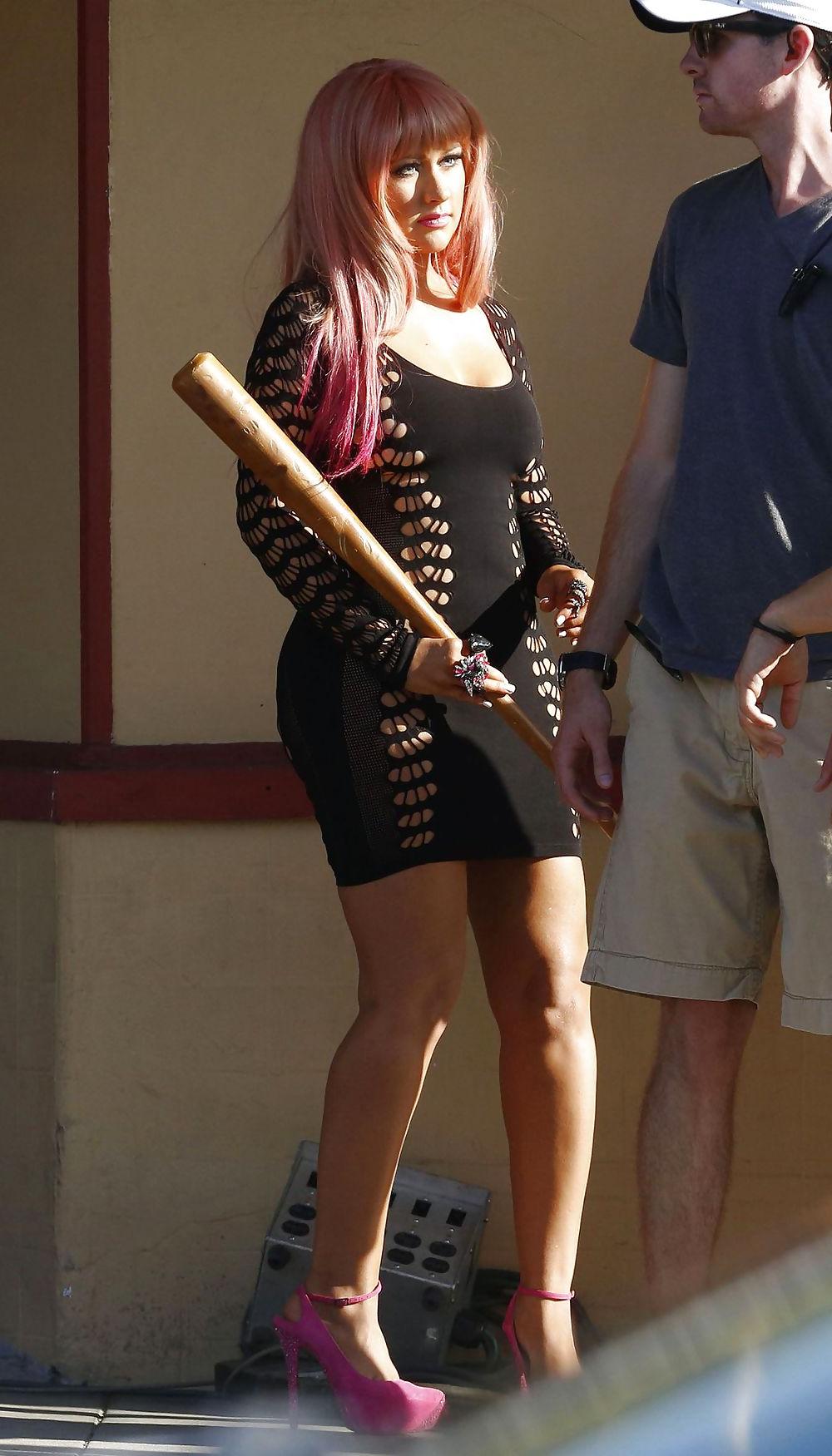 12P Christina Aguilera - filming Your Body Music Video 