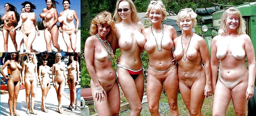 11P Women naked in groups