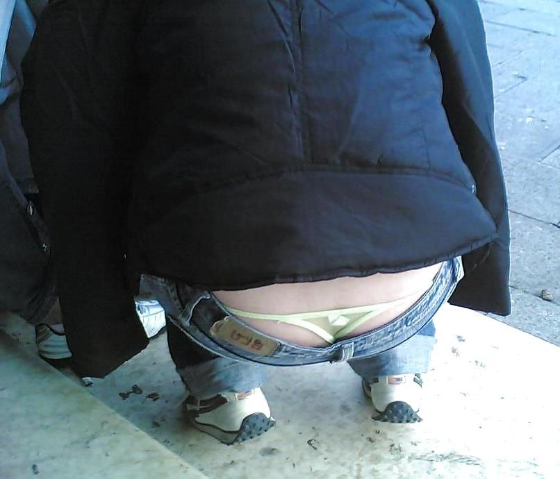 15P Amateur thong peeks, slips and ass. 