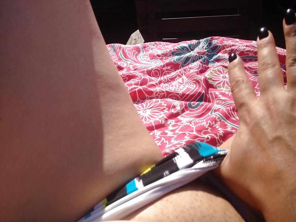 21P White thong morning fun