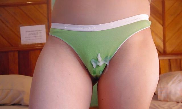 24P Cum in thong