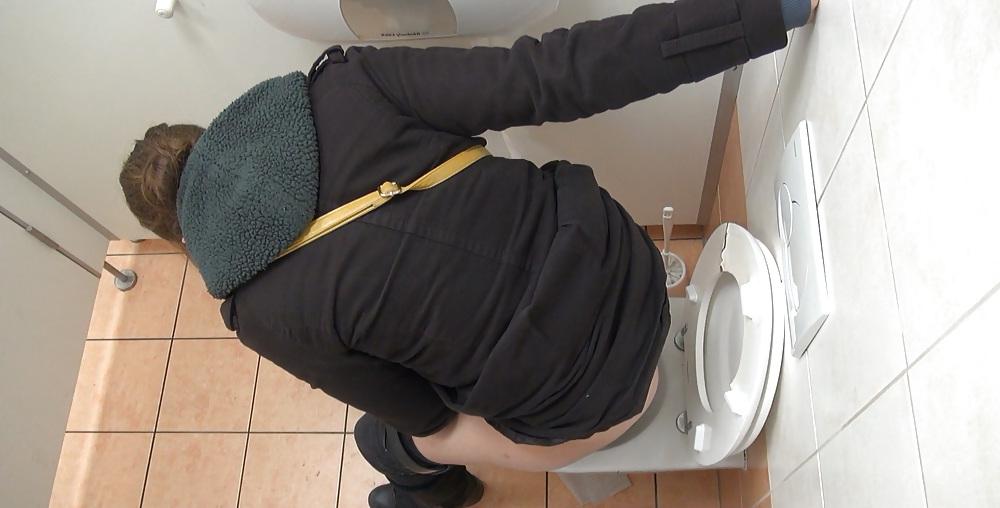 13P In public bathroom