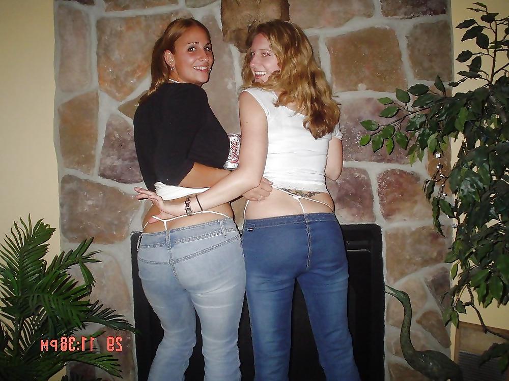 15P Amateur group panty thong 