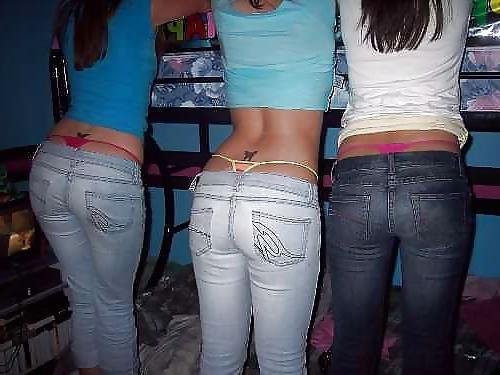 15P Amateur group panty thong 