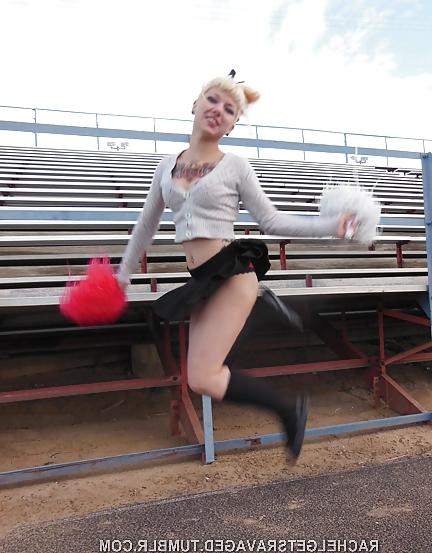 11P Cheerleader tied up!