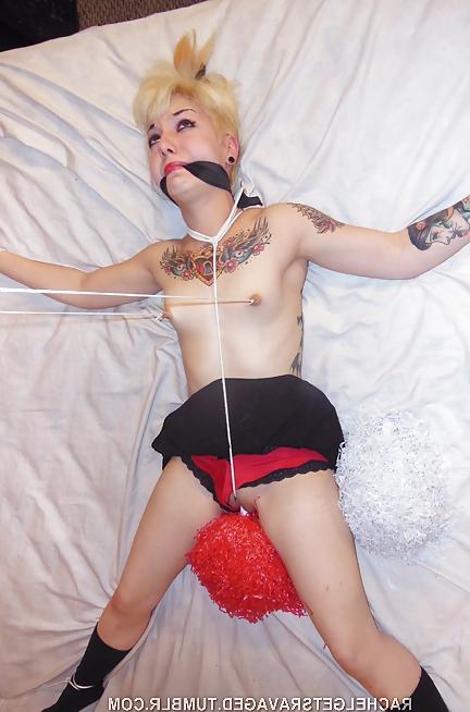 11P Cheerleader tied up!