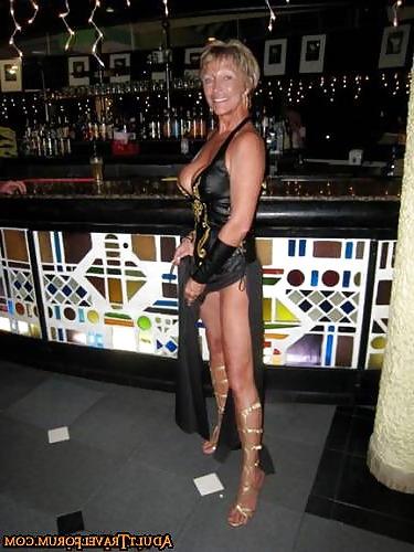 7P Short Haired Blonde Mature Wife On Holiday