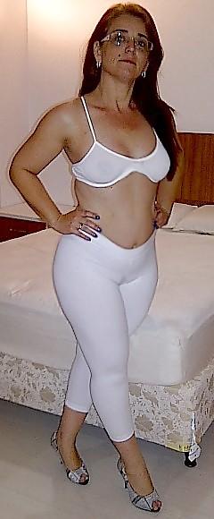 25P My Curvy Brazilian Wife wearing a tight white suplex