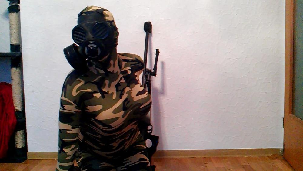 12P Army spandex shemale