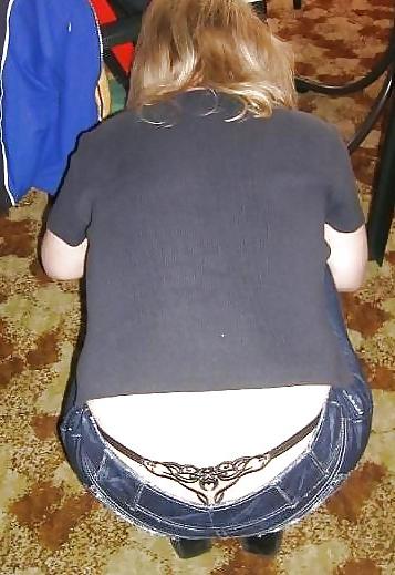 15P Amateur thong peeks, slips and ass. 