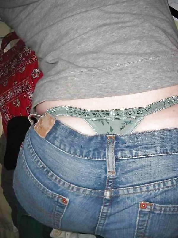 15P Amateur thong peeks, slips and ass. 