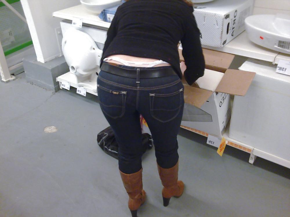 15P Amateur thong peeks, slips and ass. 