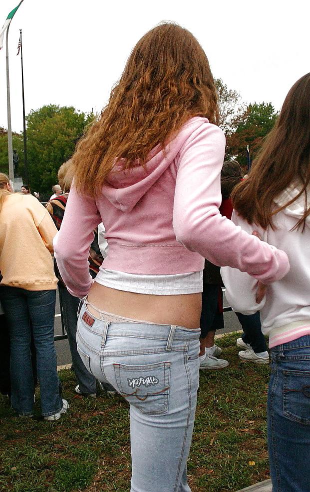 15P Amateur thong peeks, slips and ass. 
