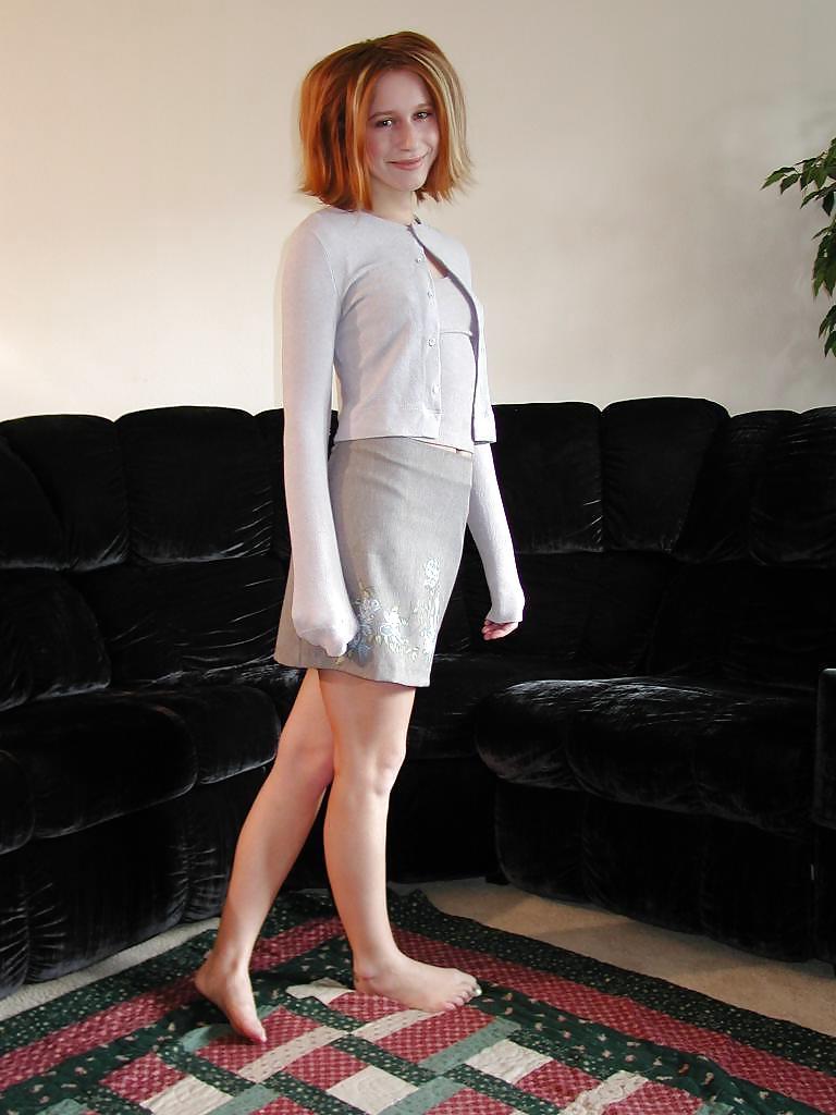 25P KIRA MILAN - Shows off her Satin Panties