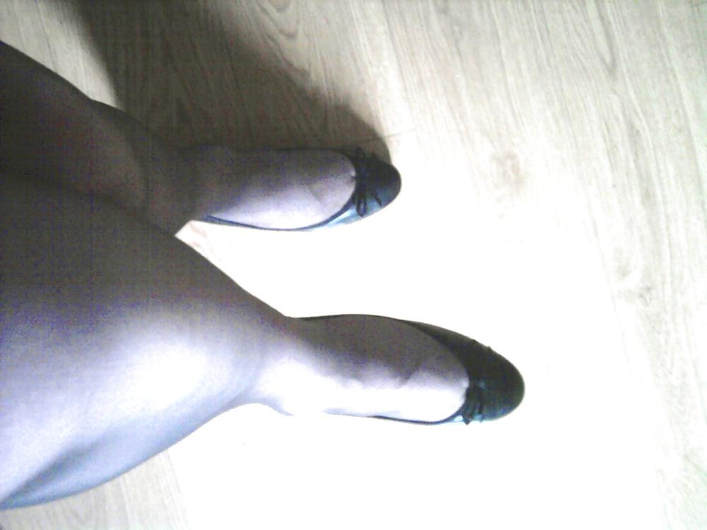 6P Black stockings and miniskirt