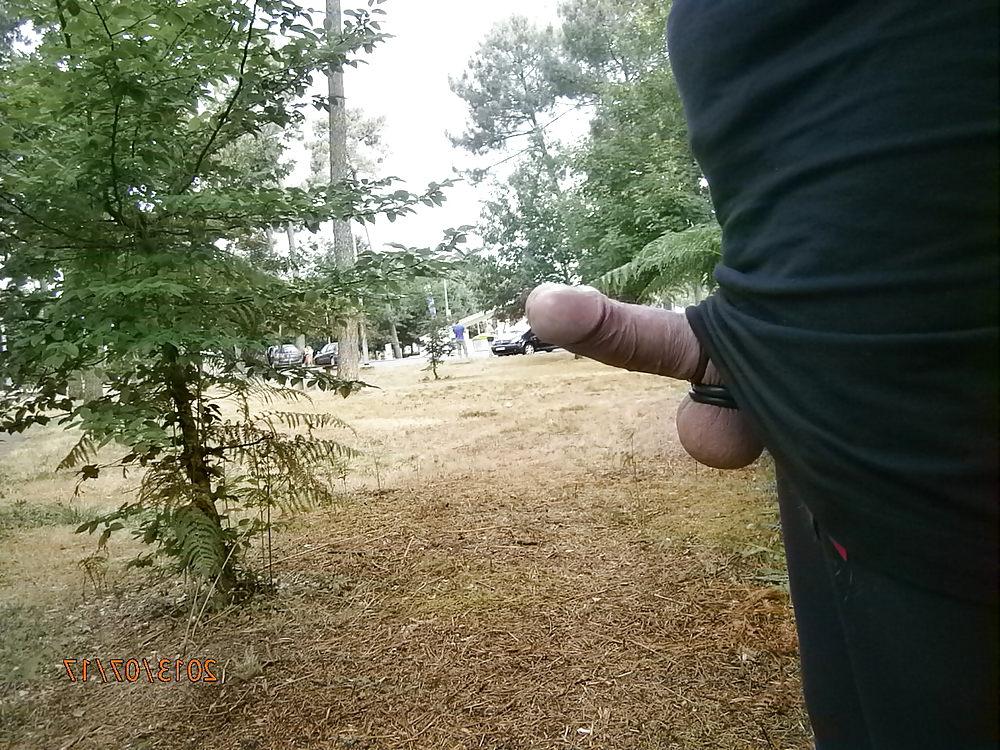 14P Cumshot public exhib flashcock shemale masturbation queue
