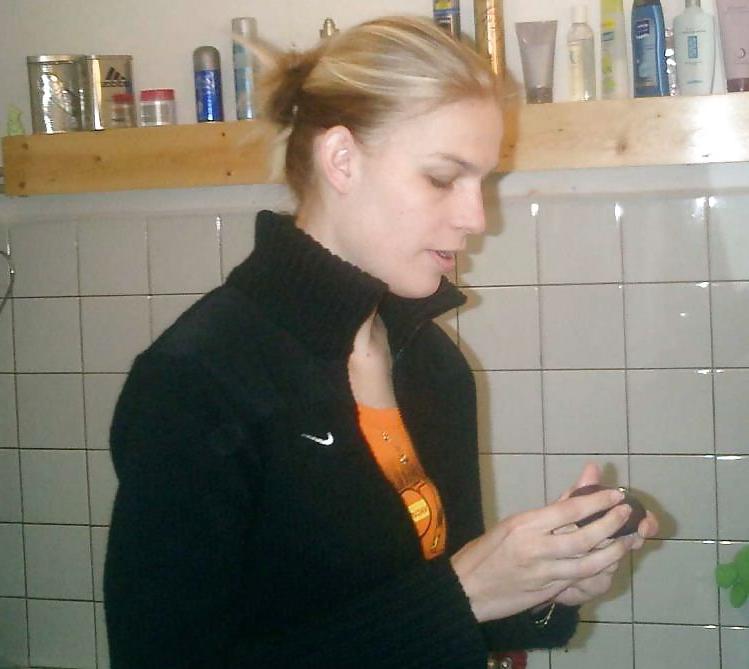 12P Cute blonde in bathroom