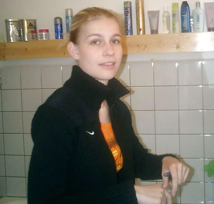 12P Cute blonde in bathroom