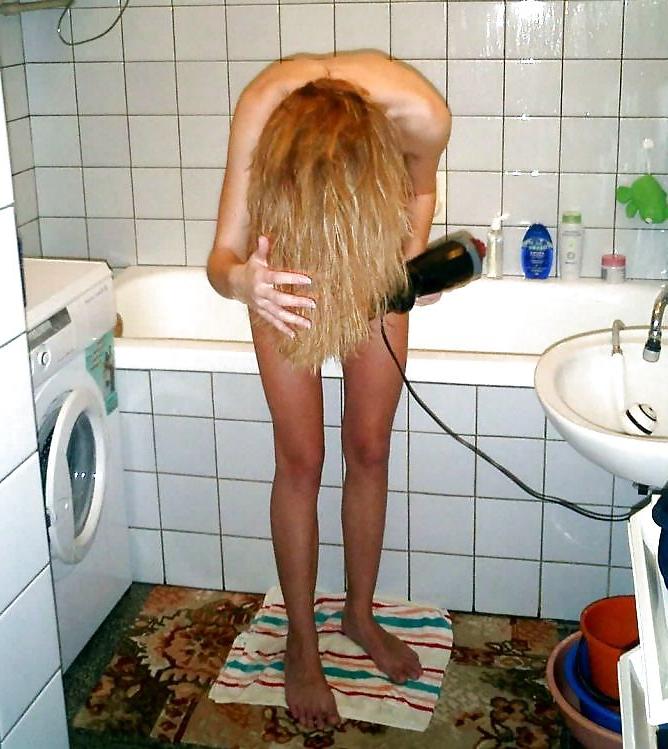12P Cute blonde in bathroom