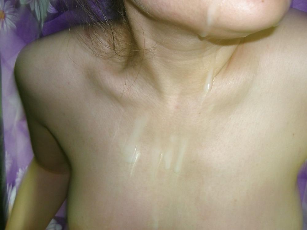 22P She is bathing with my semen