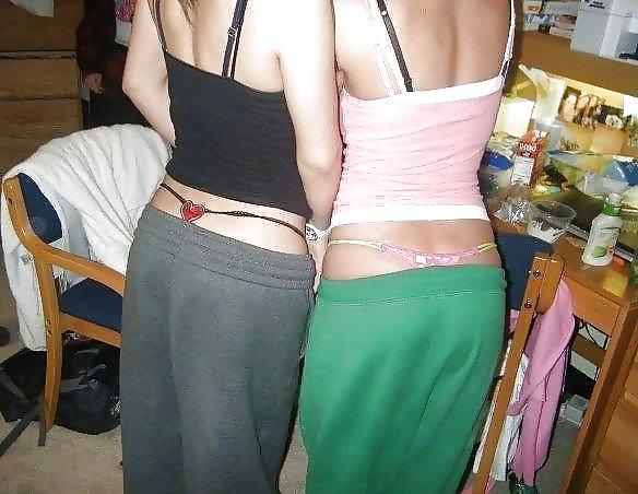 15P Amateur thong peeks, slips and ass. 