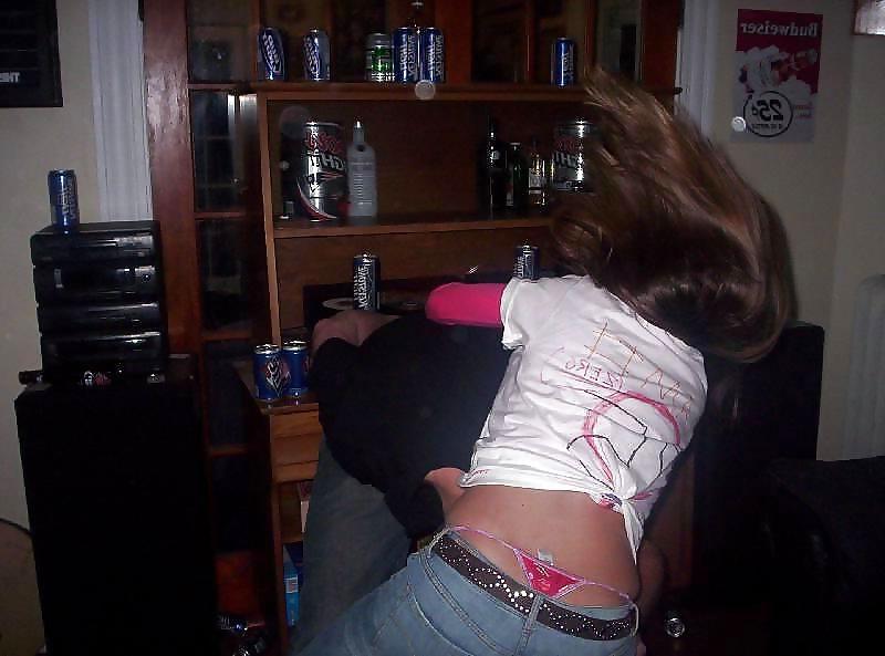 15P Amateur thong peeks, slips and ass. 