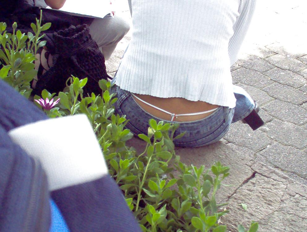 15P Amateur thong peeks, slips and ass. 