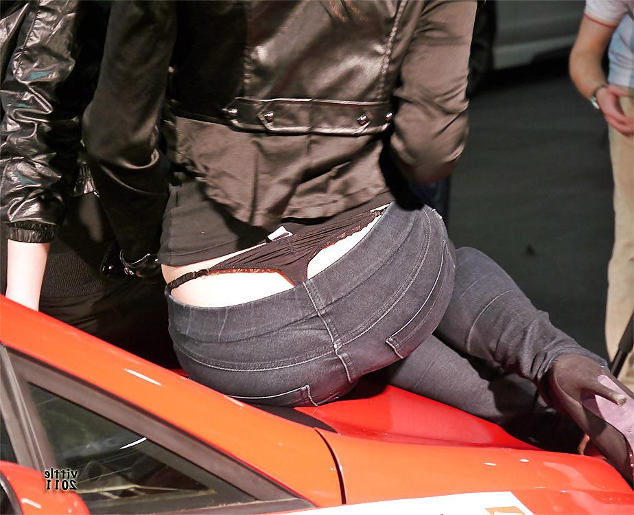 15P Amateur thong peeks, slips and ass. 