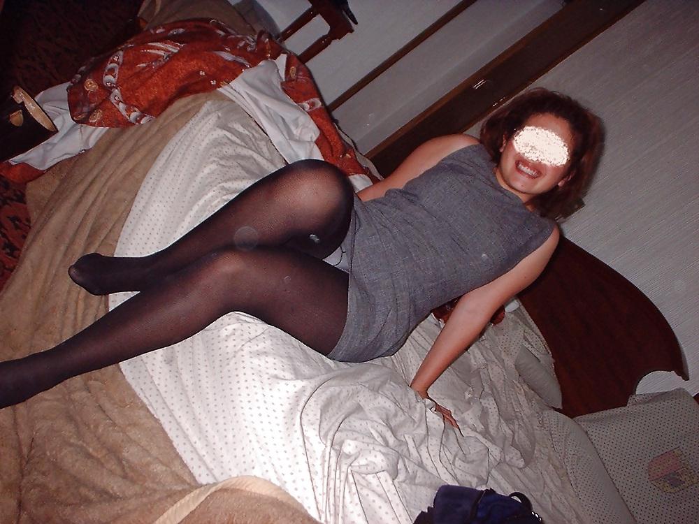 11P Latina showing off panty and pantyhose