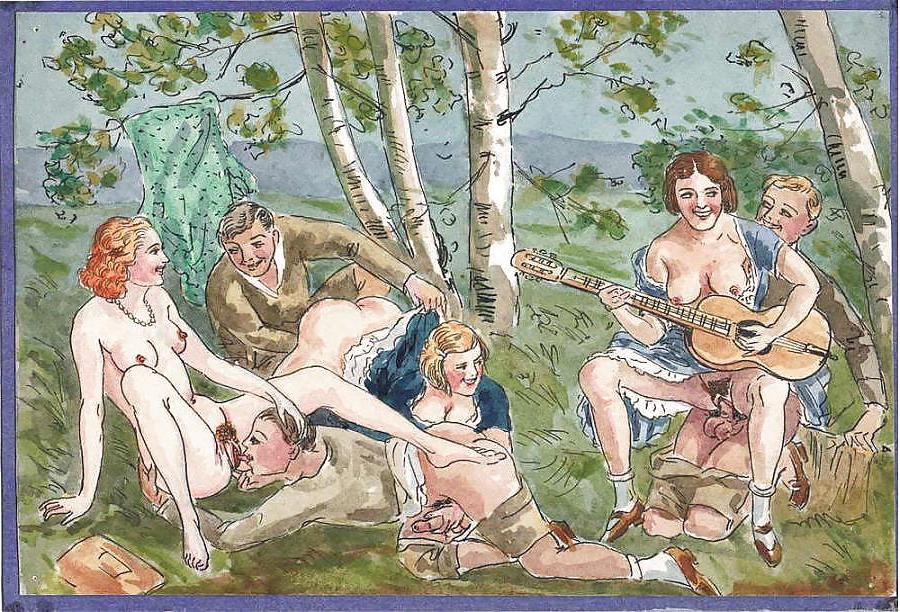 19P Thematic Drawn Porn Art 27 - German Pornographic Album