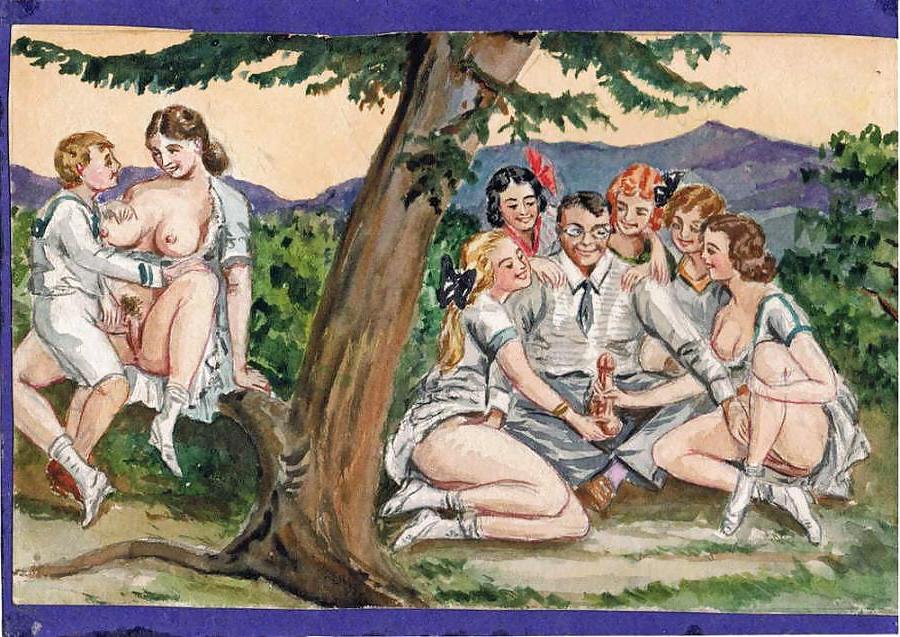 19P Thematic Drawn Porn Art 27 - German Pornographic Album