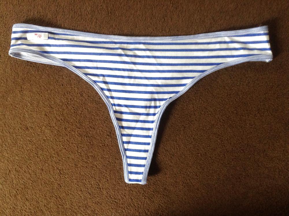 5P Wife's Striped Cotton Thong