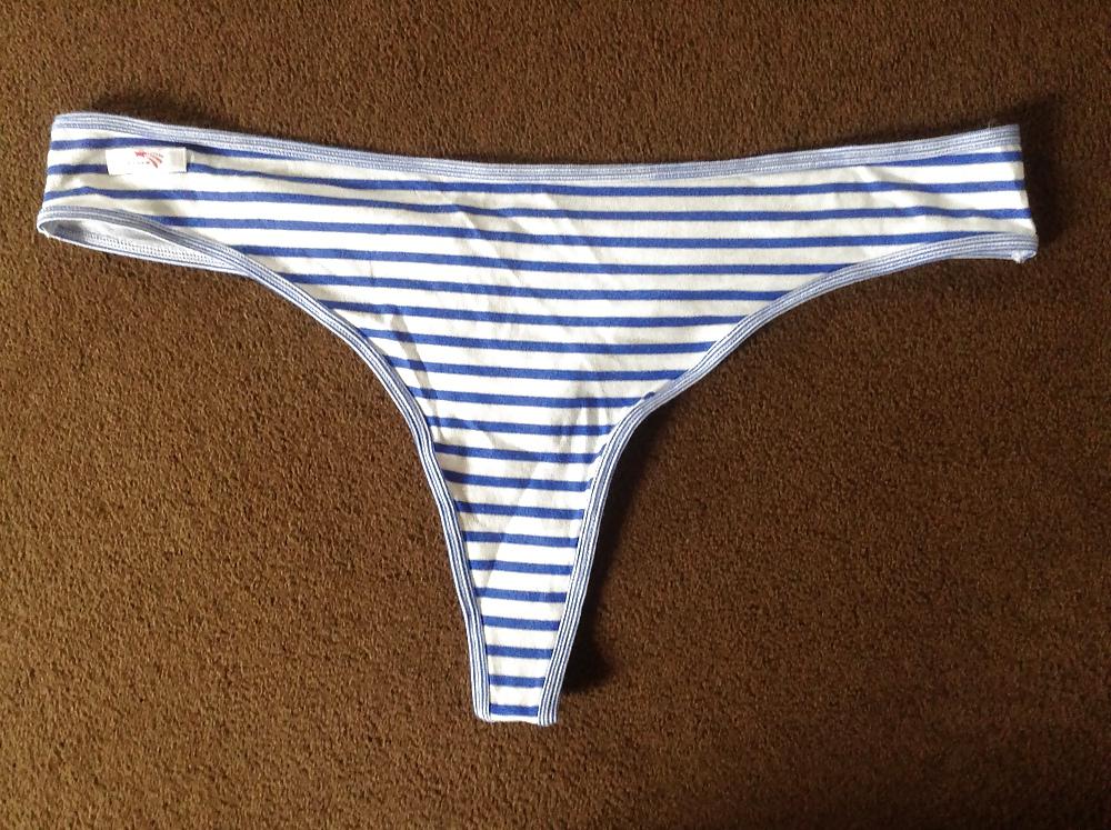 5P Wife's Striped Cotton Thong