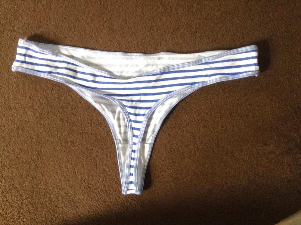 5P Wife's Striped Cotton Thong