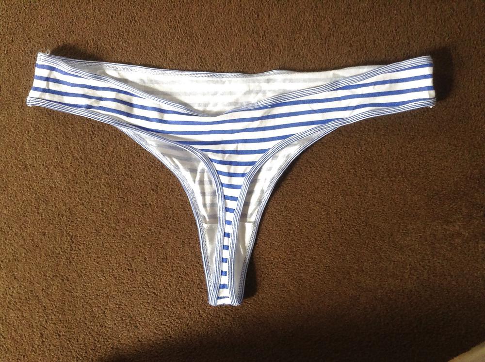 5P Wife's Striped Cotton Thong