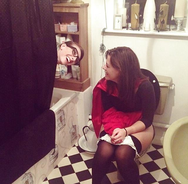5P Horny Sexy British Bathroom Slut Sarah