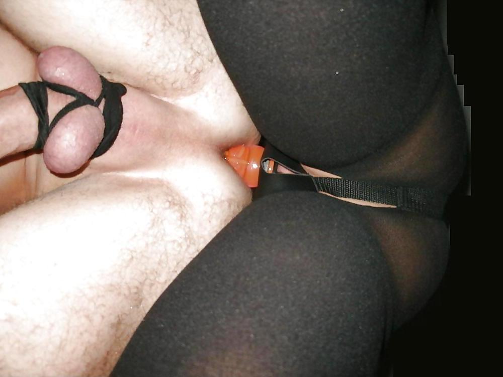 10P Mistress, slave and black, orange, pink strapon