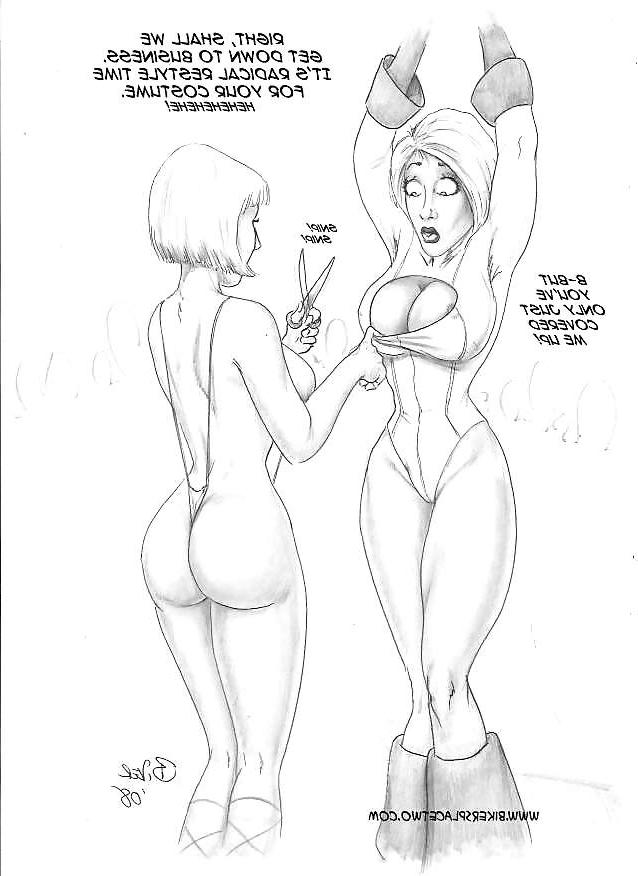 25P Thong girl meets Power Girl