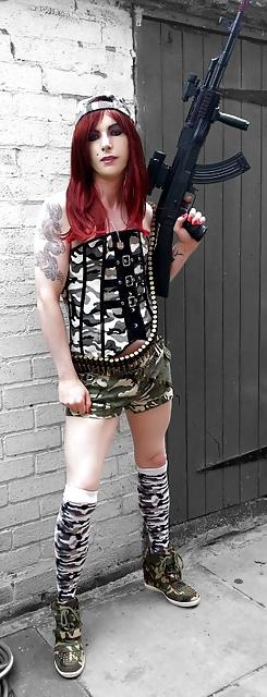 18P Tranny Army Girl Supersatin ( AKA PrettyKitty )