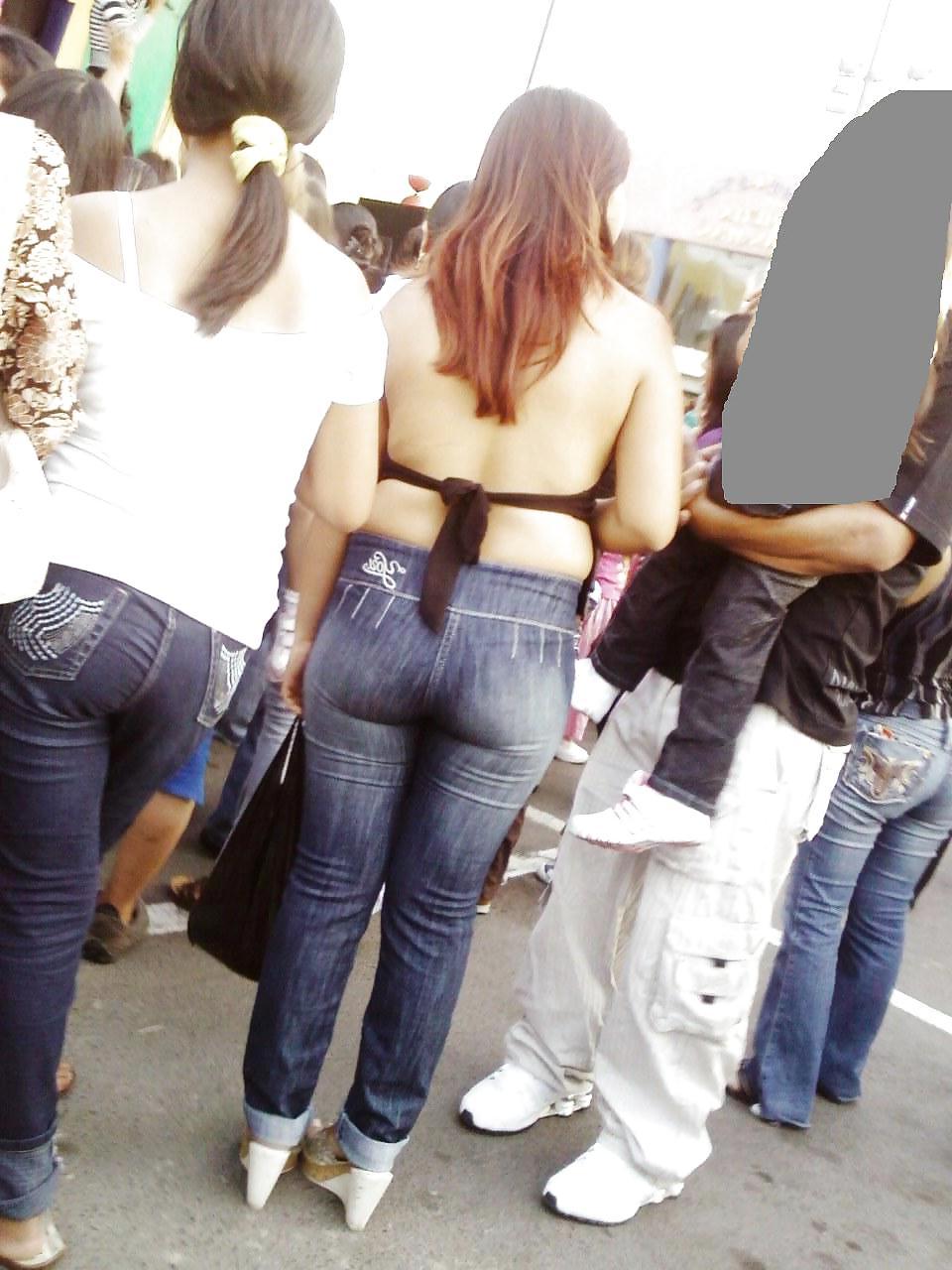 10P Nonporn candid  latina asses in jeans