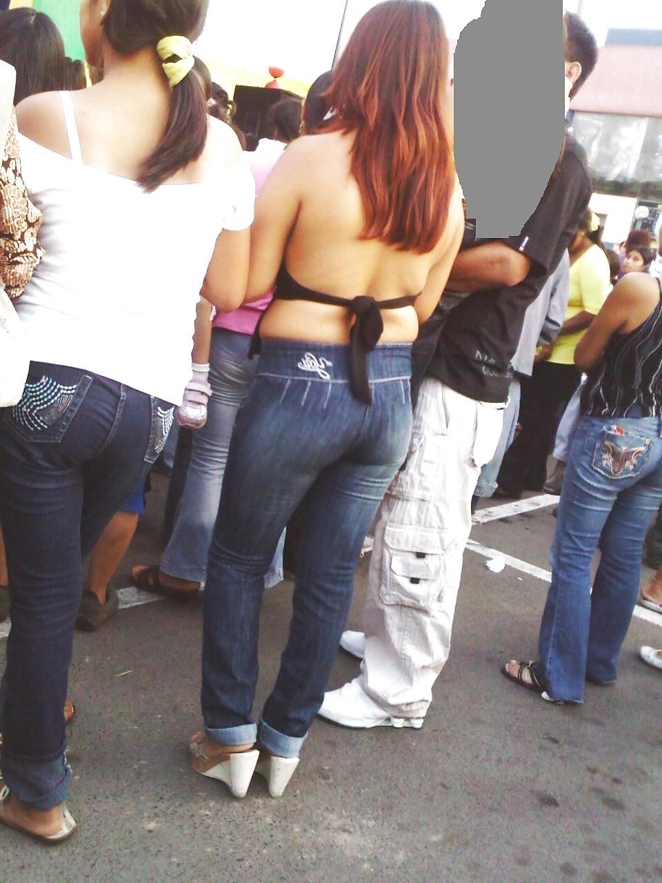 10P Nonporn candid  latina asses in jeans