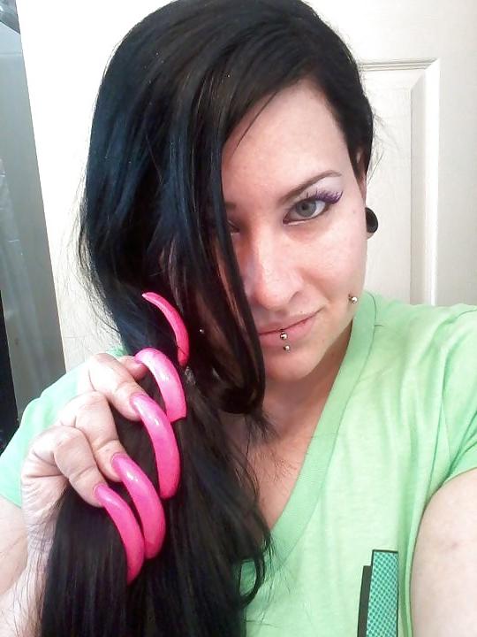 17P Fake lips Long Nails BIMBO