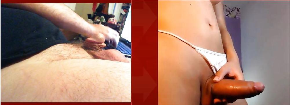 7P Jerking my small 2 inch to shemale 8 inch