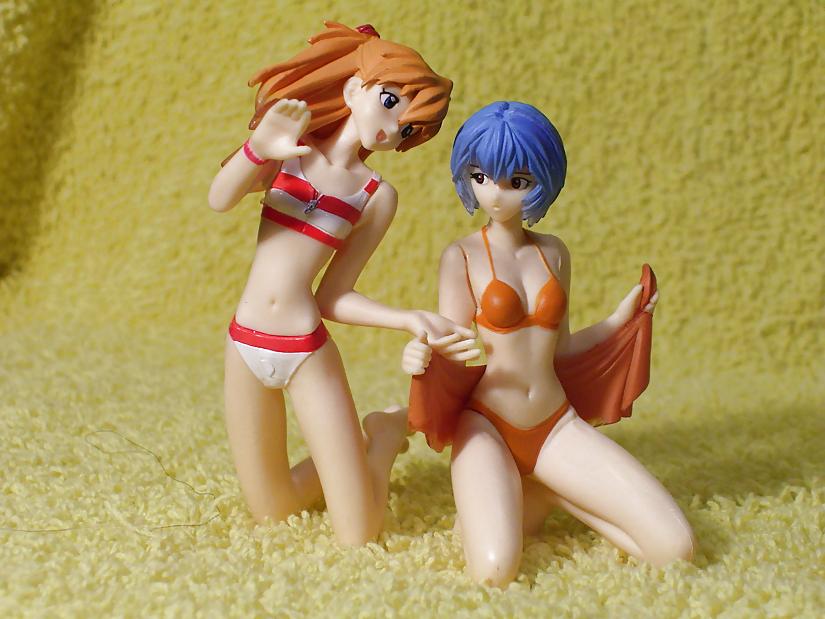 7P Yellow Towel - Bathing Beauties: Rei & Asuka