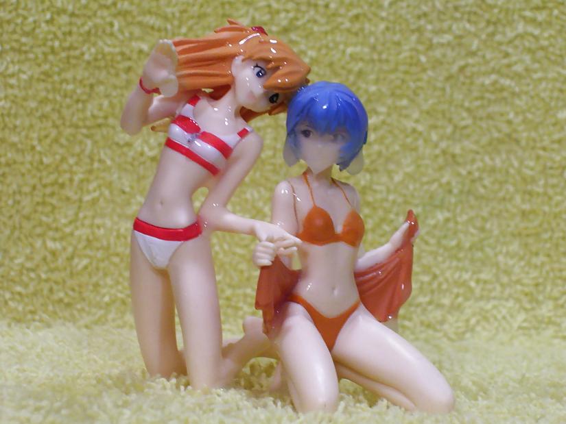 7P Yellow Towel - Bathing Beauties: Rei & Asuka