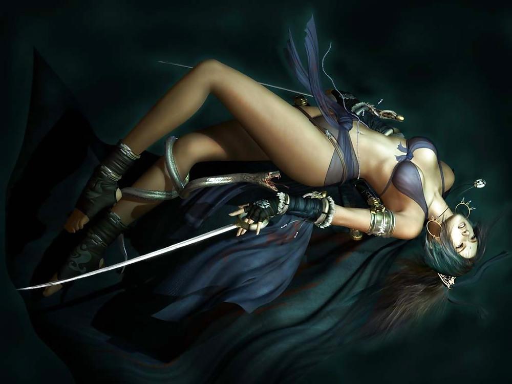 25P Fantasy Women With Swords