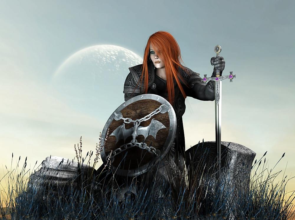 25P Fantasy Women With Swords