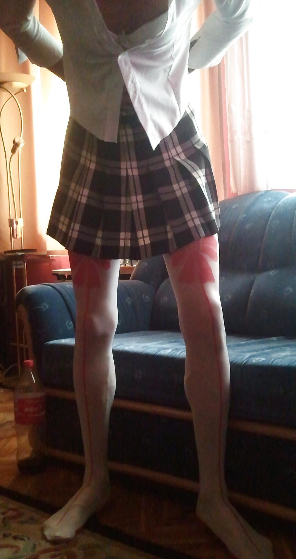 19P Skirt thong and stockings.